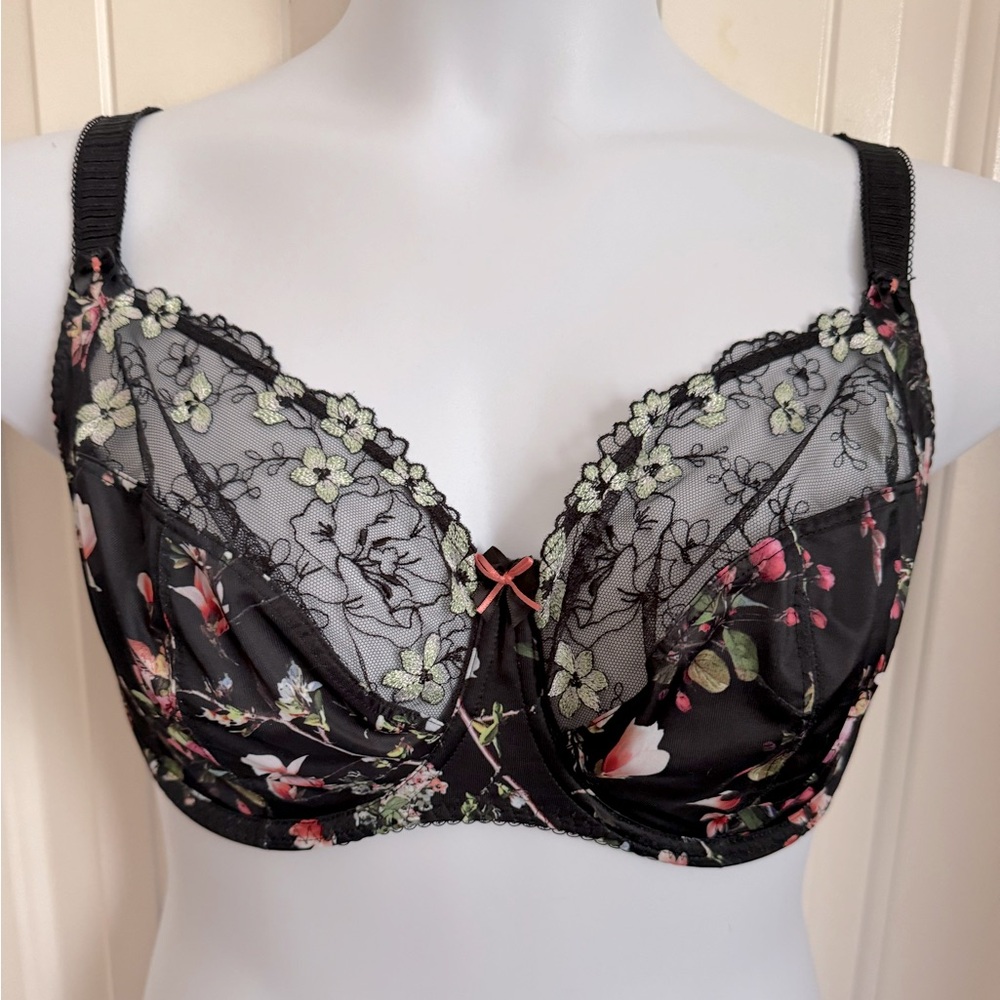 Fantasie Kimberley Underwired Side Support Balcony Bra 9362 Size 34 I in Black